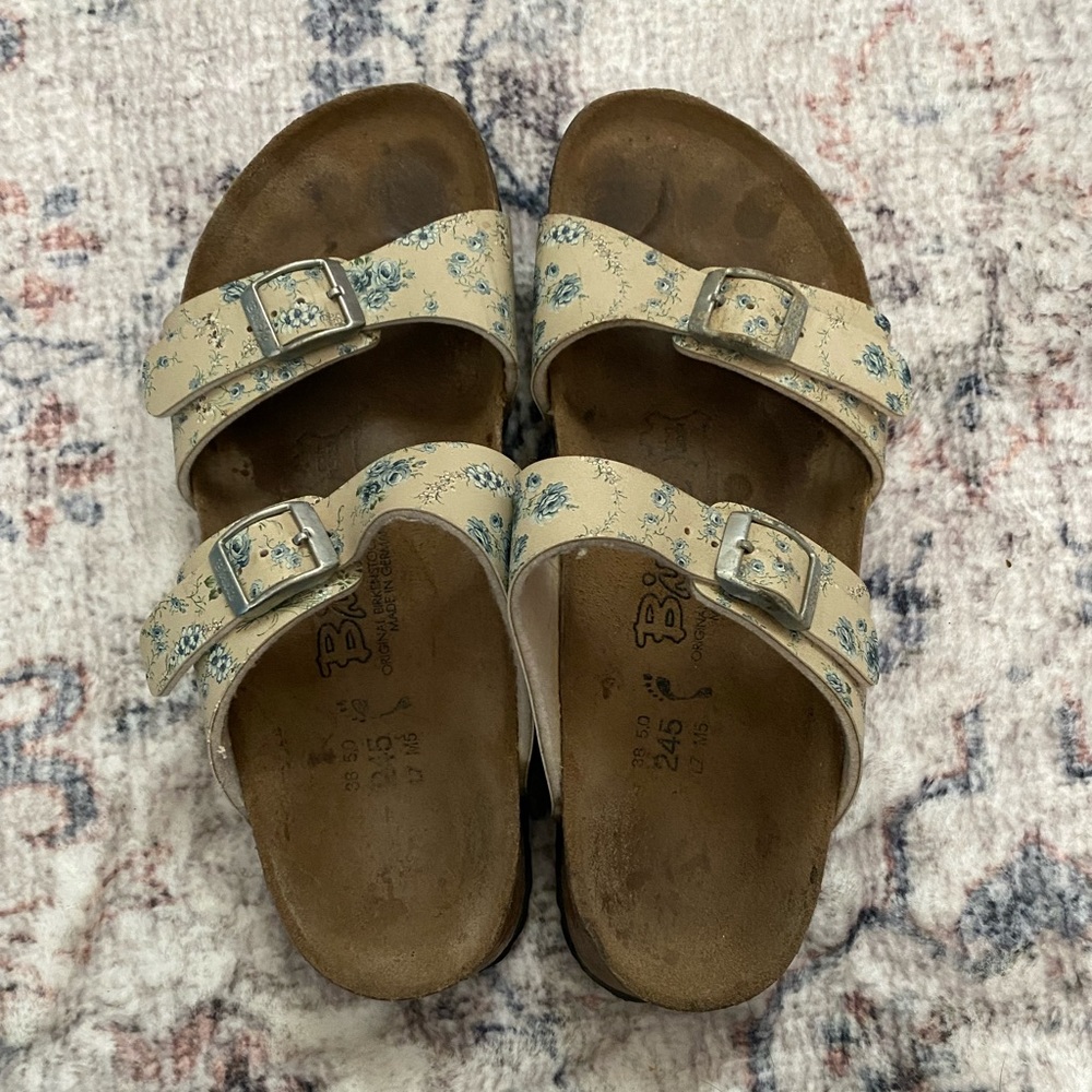 Floral Birkenstock sandals
